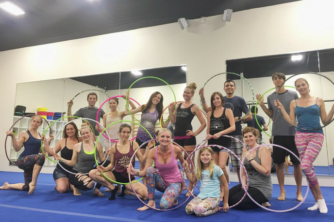 Hula Hooping workshop with Paulina Milligan in Tempe, Arizona at AcroBody Studio