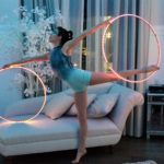 BTS of Paulina Milligan modeling with LED hula hoop after performance at The Falls Event center in Gilbert, AZ. 