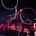 LED Hula Hoop Circus Performer at Phoenix Lights Festival in Chandler, Arizona. Photo by Chris Kuzman